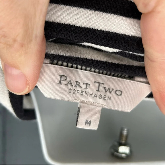 Part Two Efinas Stripe Long Sleeve  Turtleneck Top, size M - Picture 9 of 9